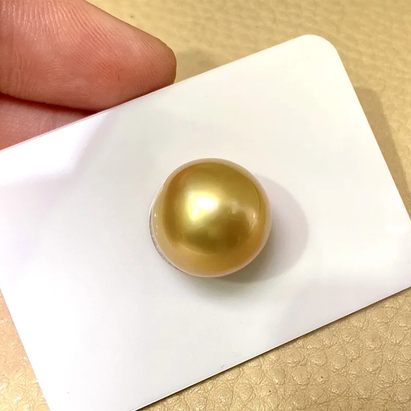 Huge Charming 13-14mm Natural Sea Genuine Golden Round Loose Pearl Good Luster Jewerly 
Huge Charming 13-14mm Natural Sea Genuine Golden Round Loose Pearl Good Luster Jewerly