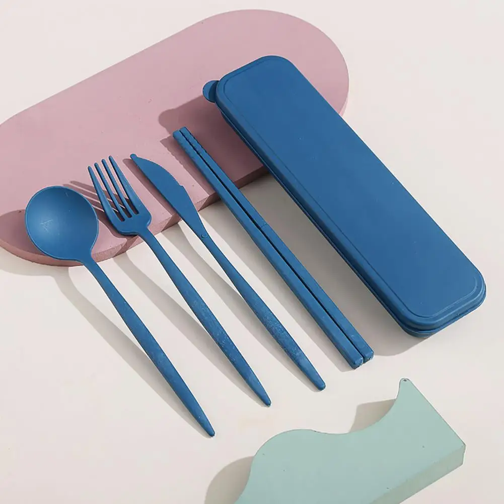 4Pcs/Set Tableware Set Easy Carry 8 Colors Gift BPA Free Spoon Fork Cutter Chopsticks Cutlery Set Cutlery Set for Home
4Pcs/Set Tableware Set Easy Carry 8 Colors Gift BPA Free Spoon Fork Cutter Chopsticks Cutlery Set Cutlery Set for Home