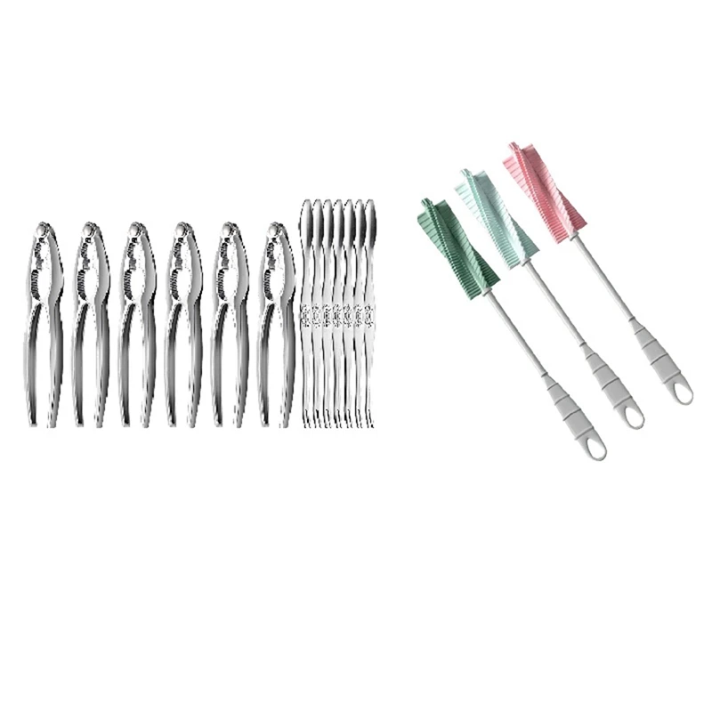 13 Pcs Lobster Crab Crackers Walnut Cracker & 3X 360 Degree Rotating Long-Handled Baby Bottle Cleaning Brush
13 Pcs Lobster Crab Crackers Walnut Cracker & 3X 360 Degree Rotating Long-Handled Baby Bottle Cleaning Brush