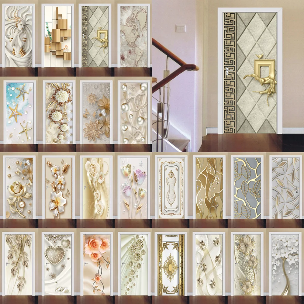 3D Gold Door Stickers Decoration Marble Simple Abstract Lines Flowers Wallpaper For Living Room Home Decor Bedroom Art Decals
3D Gold Door Stickers Decoration Marble Simple Abstract Lines Flowers Wallpaper For Living Room Home Decor Bedroom Art Decals