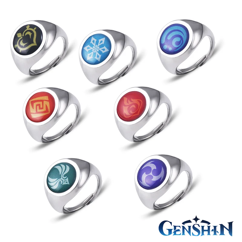 7 Style Game Genshin Impact Ring Cartoon Cosplay Peripheral Eye of God Thunder Ice Water Fire Rock Grass Wind Seven Elements Toy
7 Style Game Genshin Impact Ring Cartoon Cosplay Peripheral Eye of God Thunder Ice Water Fire Rock Grass Wind Seven Elements Toy
