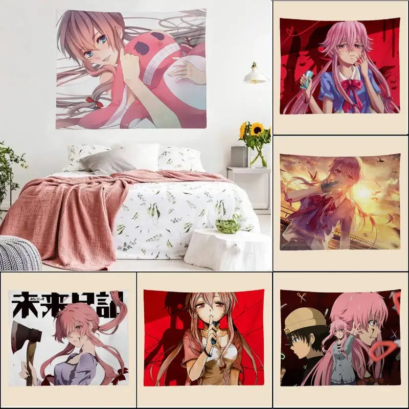 Mirai Nikki Anime Tapestry Art Printing Cheap Hippie Wall Hanging Bohemian Wall Tapestries
Mirai Nikki Anime Tapestry Art Printing Cheap Hippie Wall Hanging Bohemian Wall Tapestries
