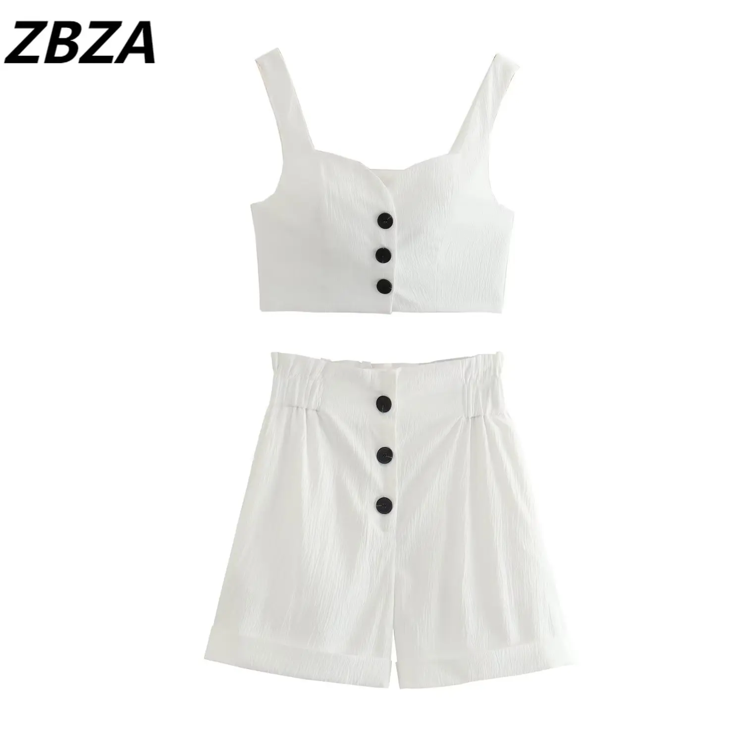ZBZA Set Women 2 Pieces 2023 New Fashion Summer Short Heart-shaped Collar Tank Tops Vintage Casual Shorts Female Chic Tops
ZBZA Set Women 2 Pieces 2023 New Fashion Summer Short Heart-shaped Collar Tank Tops Vintage Casual Shorts Female Chic Tops
