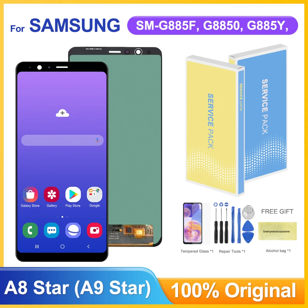6.3'' Display Screen for Samsung Galaxy A8 Star G885 G885F G8850, for Samsung Galaxy A9 Star Lcd Display Touch Screen Digitizer 
6.3'' Display Screen for Samsung Galaxy A8 Star G885 G885F G8850, for Samsung Galaxy A9 Star Lcd Display Touch Screen Digitizer