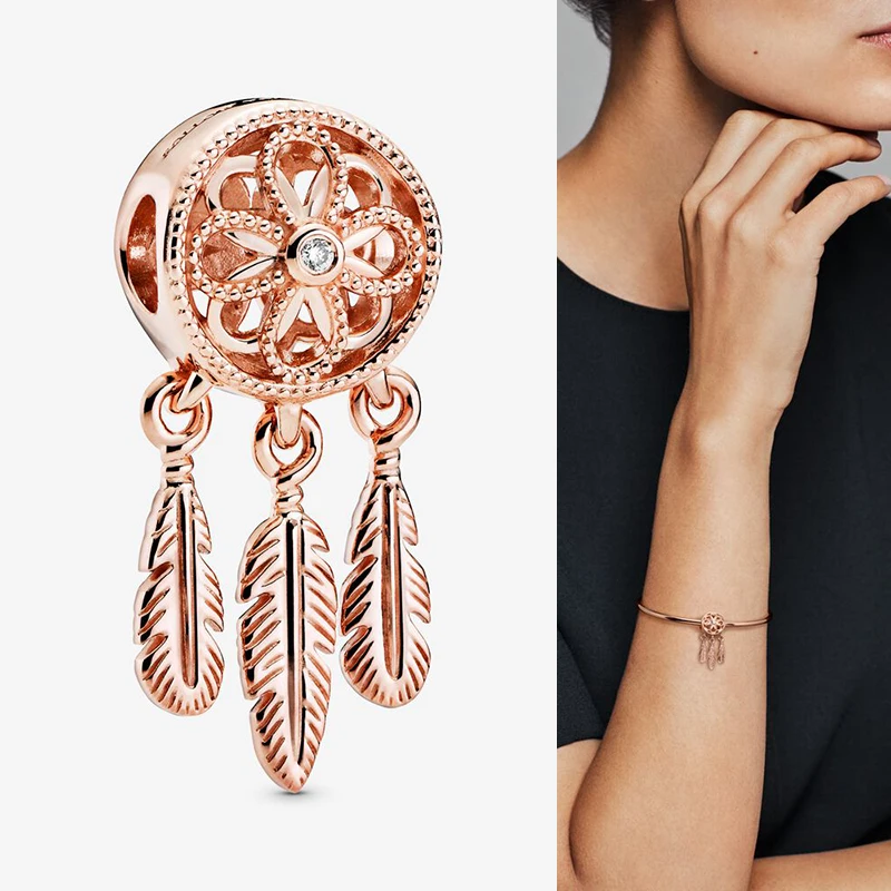 2020 New 925 Sterling Silver Bead Rose Gold Sacred Dream Catcher Beads Fit Pandor Women Bracelet & Necklace Diy Jewelry
2020 New 925 Sterling Silver Bead Rose Gold Sacred Dream Catcher Beads Fit Pandor Women Bracelet & Necklace Diy Jewelry
