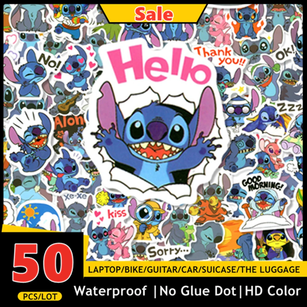 50 pcs/lot Lovely Cartoon Stitch Anime Stickers Toys HD Mirror Cup Motorbike Laptop Graffiti Sticker Guitar Kids Reward Gift
50 pcs/lot Lovely Cartoon Stitch Anime Stickers Toys HD Mirror Cup Motorbike Laptop Graffiti Sticker Guitar Kids Reward Gift