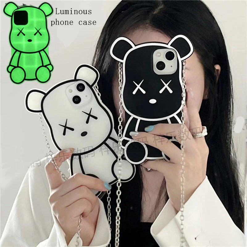 Luxury Brand 3D Stereoscopic Luminous Bear Phone Case For Iphone 11 12 13 Pro Max X Xs Xr 6 7 8 Plus SE 2020 With Lanyard Cover
Luxury Brand 3D Stereoscopic Luminous Bear Phone Case For Iphone 11 12 13 Pro Max X Xs Xr 6 7 8 Plus SE 2020 With Lanyard Cover
