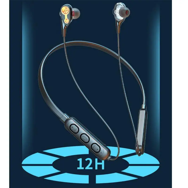 Wireless Bluetooth-compatible Headset Hanging Neck Sports Earphone Stereo Game Music Headphone With Microphone For Android IOS
Wireless Bluetooth-compatible Headset Hanging Neck Sports Earphone Stereo Game Music Headphone With Microphone For Android IOS