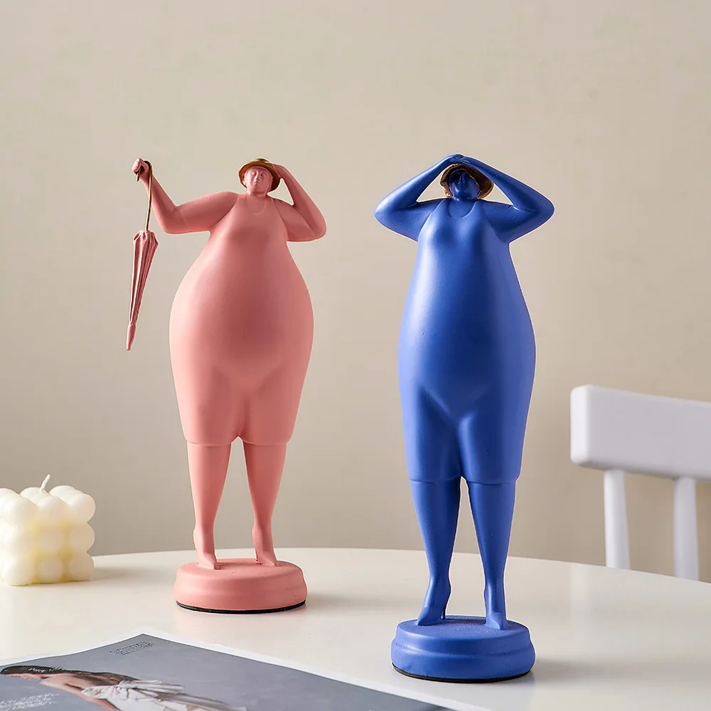 Modern Creative Woman Ornaments Abstract Fat Lady Doll Desktop Resin Crafts Gifts Home Decoration Accessories Nordic Art Statues 
Modern Creative Woman Ornaments Abstract Fat Lady Doll Desktop Resin Crafts Gifts Home Decoration Accessories Nordic Art Statues