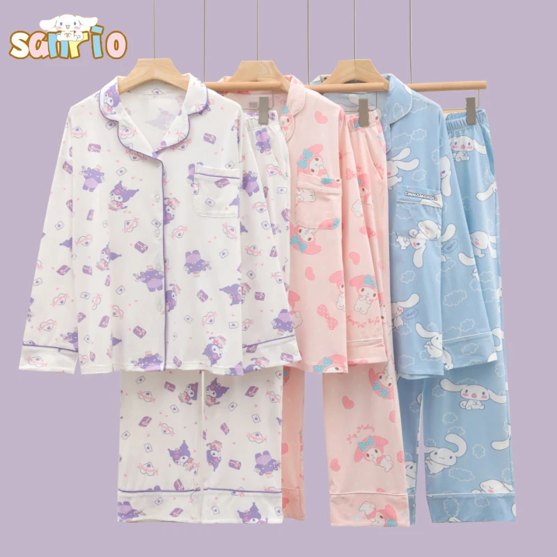 Anime Sanrio Cinnamoroll Kuromi Pajamas Cartoon My Melody 2023 New Spring Fall Home Cotton Casual Loose Comfortable Pajamas
Anime Sanrio Cinnamoroll Kuromi Pajamas Cartoon My Melody 2023 New Spring Fall Home Cotton Casual Loose Comfortable Pajamas