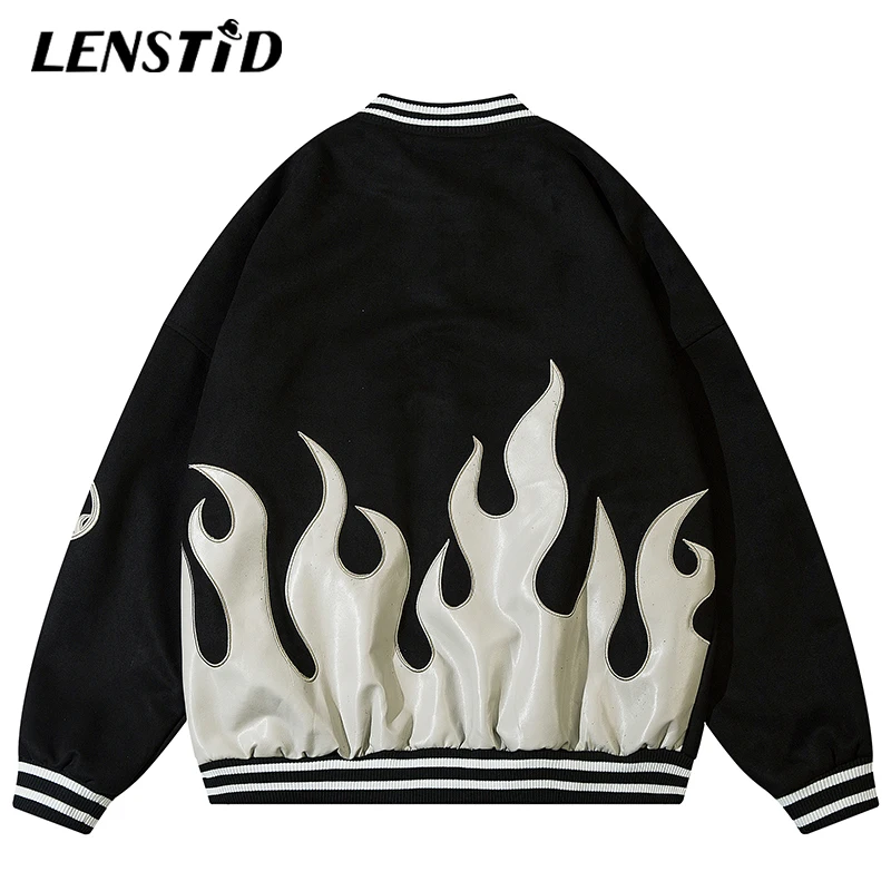 Куртка-бомбер LENSTID Мужская в стиле пэчворк, уличная одежда в стиле хип-хоп, Повседневная бейсбольная одежда с вышивкой и огненным пламенем, в...
Куртка-бомбер LENSTID Мужская в стиле пэчворк, уличная одежда в стиле хип-хоп, Повседневная бейсбольная одежда с вышивкой и огненным пламенем, в...