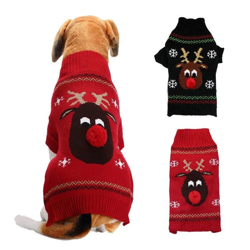 Pet Classic Christmas Clothes Red Nosed Deer Pet Soft Warm Sweater VIP Teddy Small, Medium and Large Dog Two Legs Sweater
Pet Classic Christmas Clothes Red Nosed Deer Pet Soft Warm Sweater VIP Teddy Small, Medium and Large Dog Two Legs Sweater