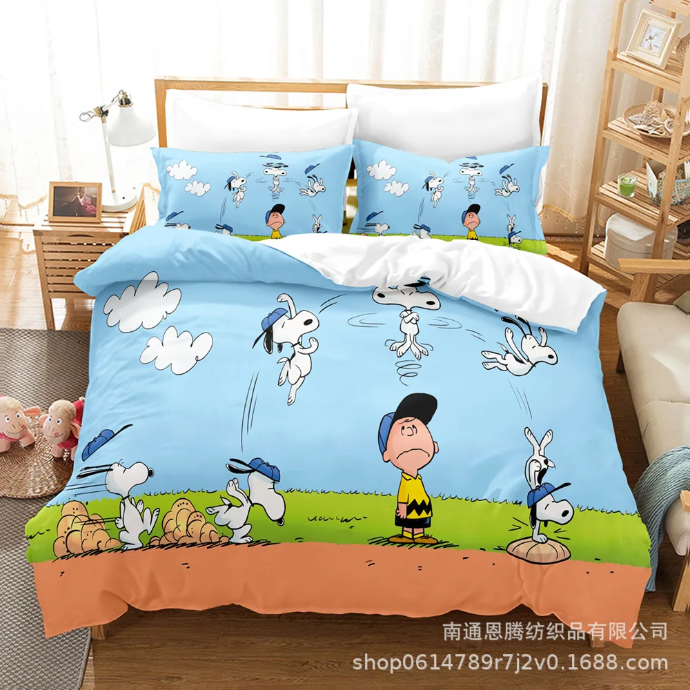 Snoopy Bedding Set Anime Peanut Bedclothes Cute Dog Cartoon Quilt Cover Stripe Gradient Duvet Cover Bedroom Bedspread Pillowcase
Snoopy Bedding Set Anime Peanut Bedclothes Cute Dog Cartoon Quilt Cover Stripe Gradient Duvet Cover Bedroom Bedspread Pillowcase