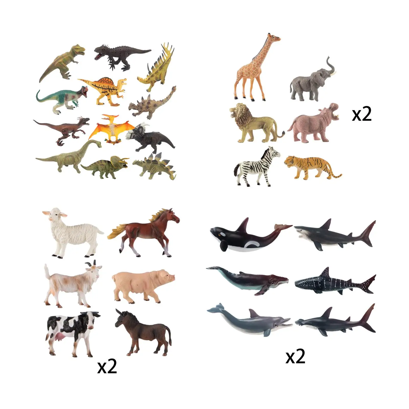 12x Animals Model Figures Simulation Miniature Preschool Boys Girls Edcuation Figurines for Cake Topper Home Party Decoration
12x Animals Model Figures Simulation Miniature Preschool Boys Girls Edcuation Figurines for Cake Topper Home Party Decoration