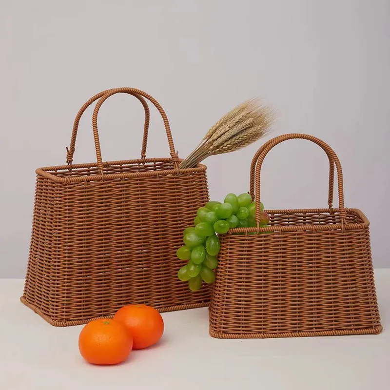 Vintage Pure Handmade PP Material Woven Handbag, Wedding Hand Box, Basket, Fruit Basket, Flower Basket, Outdoor Activity Bag
Vintage Pure Handmade PP Material Woven Handbag, Wedding Hand Box, Basket, Fruit Basket, Flower Basket, Outdoor Activity Bag
