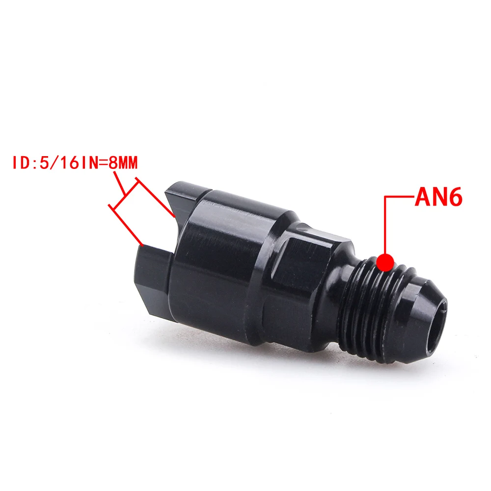 Быстроразъемное соединение 6AN AN6 «папа» на 3/8", 5/16 "AN8 8AN Быстроразъемный штекерный адаптер для фитинга EFI, алюминий, черный
Быстроразъемное соединение 6AN AN6 «папа» на 3/8", 5/16 "AN8 8AN Быстроразъемный штекерный адаптер для фитинга EFI, алюминий, черный