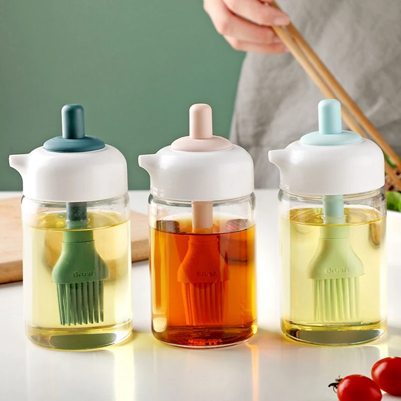Creative Glass Oil Bottle With Brush Vinegar Bottle Sauce Container Pot Spice Cooking Oil Brush Kitchen Supplies Accessorie
Creative Glass Oil Bottle With Brush Vinegar Bottle Sauce Container Pot Spice Cooking Oil Brush Kitchen Supplies Accessorie