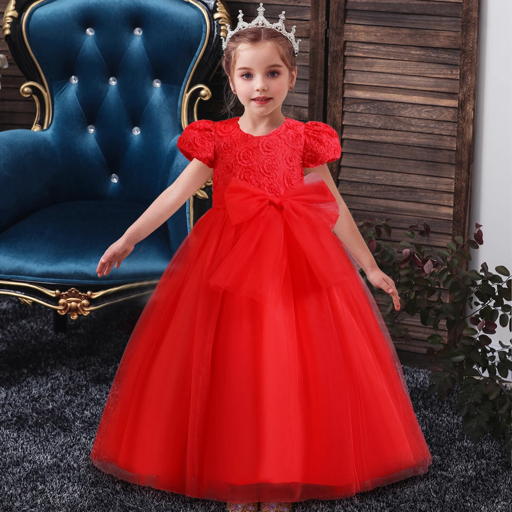 European Style Elegant Flower Girl Wedding Dress Big Bow Children Party Dress Fluffy Pink Dresses for Girls of 10 Year Old
European Style Elegant Flower Girl Wedding Dress Big Bow Children Party Dress Fluffy Pink Dresses for Girls of 10 Year Old