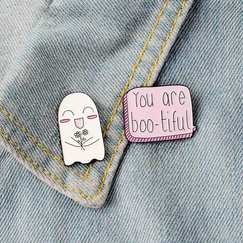 10 PCS / LOT Smile Ghost boo-tiful Enamel Pins Badges Brooches Courtship Lapel pin Denim Shirt Collar Simple Pink Cartoon
10 PCS / LOT Smile Ghost boo-tiful Enamel Pins Badges Brooches Courtship Lapel pin Denim Shirt Collar Simple Pink Cartoon