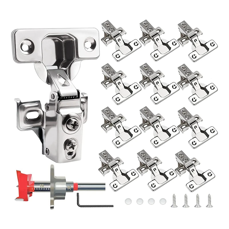 12PCS 1/2 Inch Overlay Soft Cabinet Door Hinges For Kitchen Cabinet Hinges Hinge Of Cup Stainless Steel 45 Mm
12PCS 1/2 Inch Overlay Soft Cabinet Door Hinges For Kitchen Cabinet Hinges Hinge Of Cup Stainless Steel 45 Mm