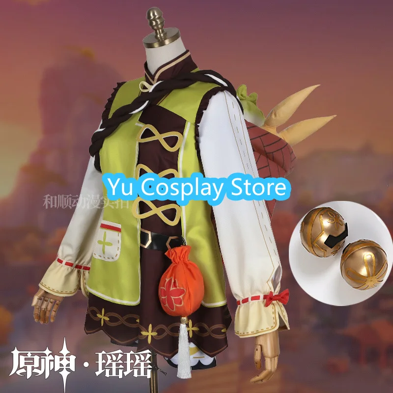 Костюм для косплея аниме Genshin Impact YaoYao платье лолиты полный комплект Yao костюм