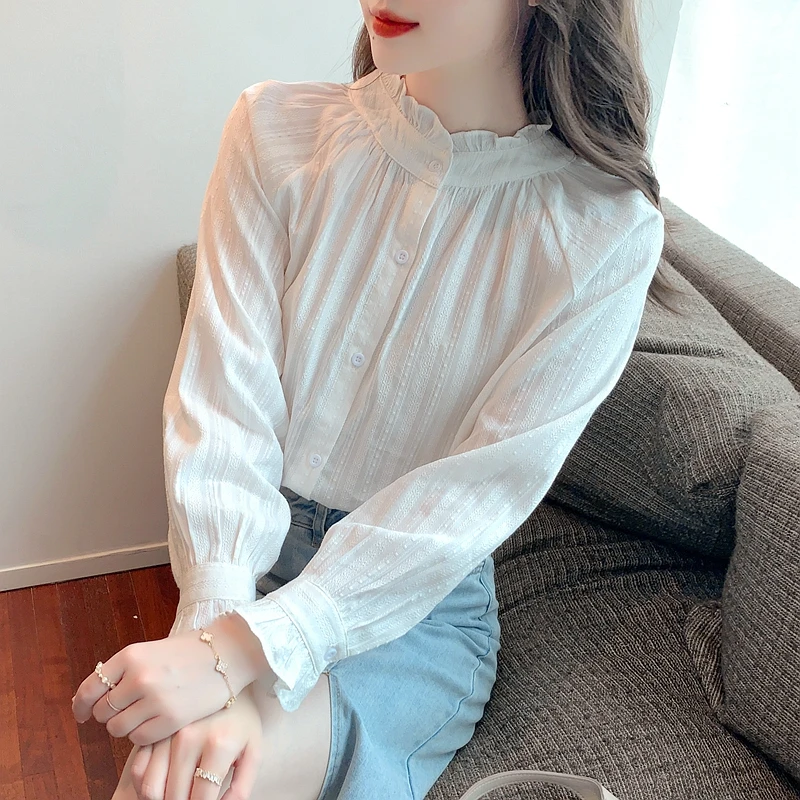 Women's Clothing New Women Elegant Chiffon Blouses Spring Casual Puff Sleeve Female Shirt Fashion Tops Ladies Blusas Mujer 980E
Women's Clothing New Women Elegant Chiffon Blouses Spring Casual Puff Sleeve Female Shirt Fashion Tops Ladies Blusas Mujer 980E