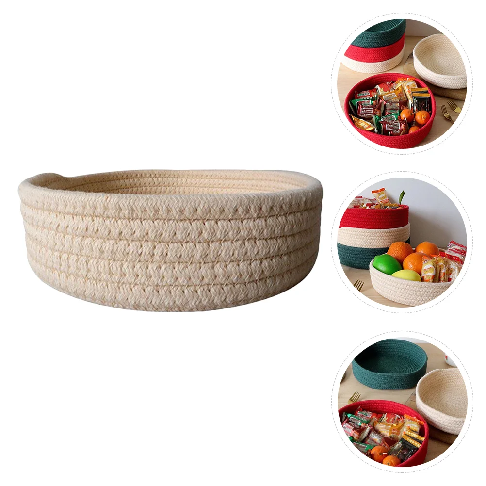 Basket Storage Cotton Fruit Woven Baskets Bathroom Organizer Rope Nursery Box Bin Toiletry Decorative Bins Towels Desk Serving
Basket Storage Cotton Fruit Woven Baskets Bathroom Organizer Rope Nursery Box Bin Toiletry Decorative Bins Towels Desk Serving