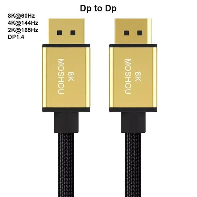 8K DisplayPort 2.0 Cable 8K 60Hz 4K 144Hz 77.4Gbps DP 2.0 for Video PC Laptop TV 3080 DP TO DP Adapter Wire
8K DisplayPort 2.0 Cable 8K 60Hz 4K 144Hz 77.4Gbps DP 2.0 for Video PC Laptop TV 3080 DP TO DP Adapter Wire