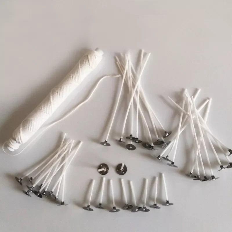

100pcs 2.6/8/9/15/20cm Cotton Candle Wicks Candle Smokeless Wick Candle Making Tools Birthday Christmas Decoration