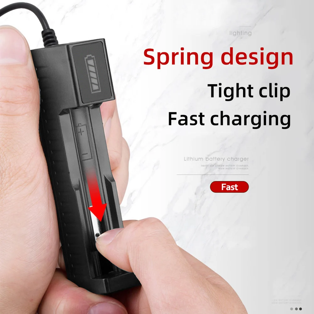

Single Slots Battery Charger 3.7V Rechargeable Intelligent USB Charger With LED Indicator For 1634O 1044O 1450O 1865O 2665O