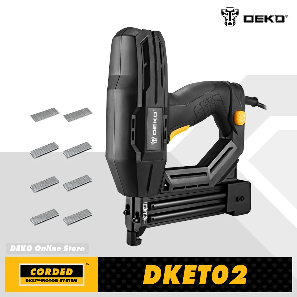 DEKO DKET02 Electric Tacker and Stapler Furniture Staple Gun for Frame with Staples & Woodworking Tool
DEKO DKET02 Electric Tacker and Stapler Furniture Staple Gun for Frame with Staples & Woodworking Tool