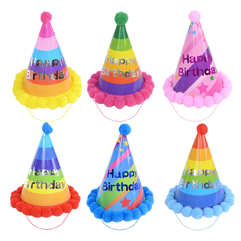 3/5pcs Rainbow Baby Kids Birthday Hat Cap Lovely Plush Ball Paper Cone Happy Birthday Party Hats Boy Girl Baby Shower Decoration
3/5pcs Rainbow Baby Kids Birthday Hat Cap Lovely Plush Ball Paper Cone Happy Birthday Party Hats Boy Girl Baby Shower Decoration