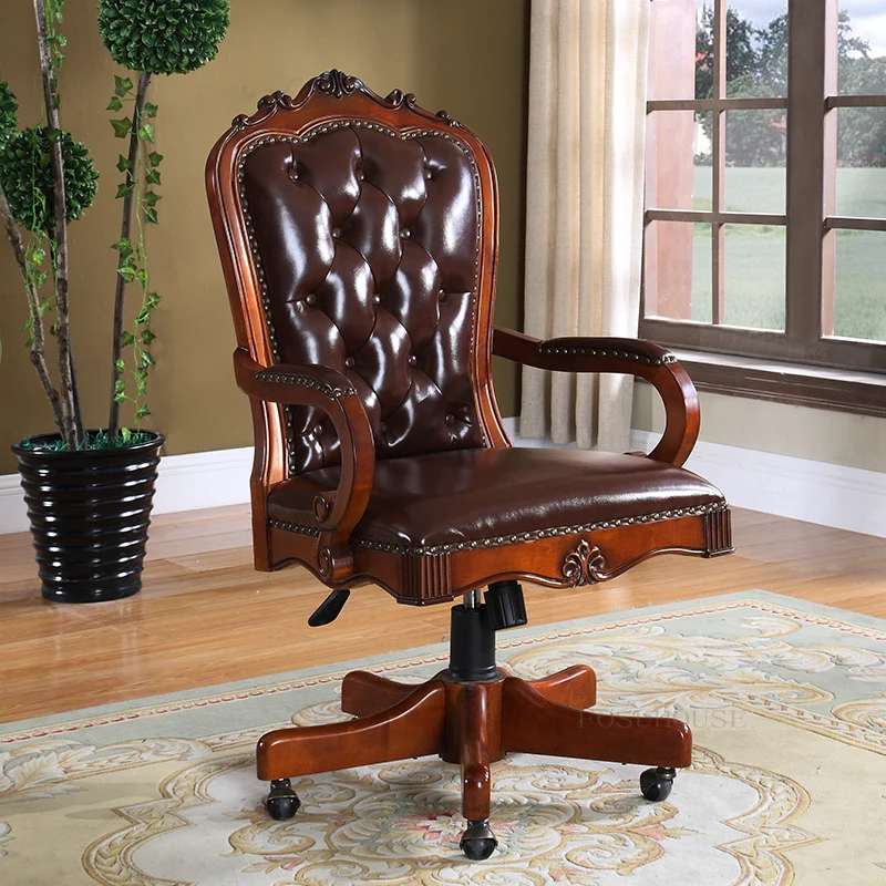 American Computer Office Chairs Modern Office Furniture Retro Boss Chair Soft Cushion Backrest Chair Home Lift Swivel Armchair
American Computer Office Chairs Modern Office Furniture Retro Boss Chair Soft Cushion Backrest Chair Home Lift Swivel Armchair