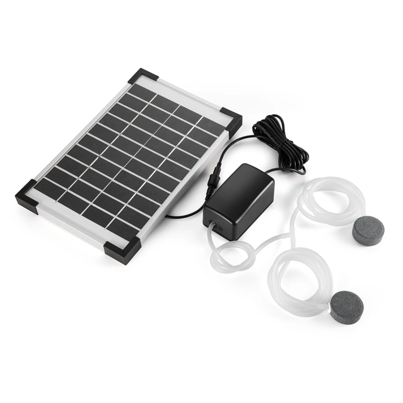 10V / 5W Solar Air Pump Has Built-In 2400Mah Battery. Three Working Modes Are Suitable For Gardens, Fish Ponds, Etc
10V / 5W Solar Air Pump Has Built-In 2400Mah Battery. Three Working Modes Are Suitable For Gardens, Fish Ponds, Etc