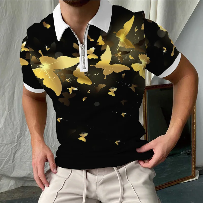 Summer men's casual zipper polo shirt, 3D abstract pattern top&tees, Harajuku, loose
Summer men's casual zipper polo shirt, 3D abstract pattern top&tees, Harajuku, loose