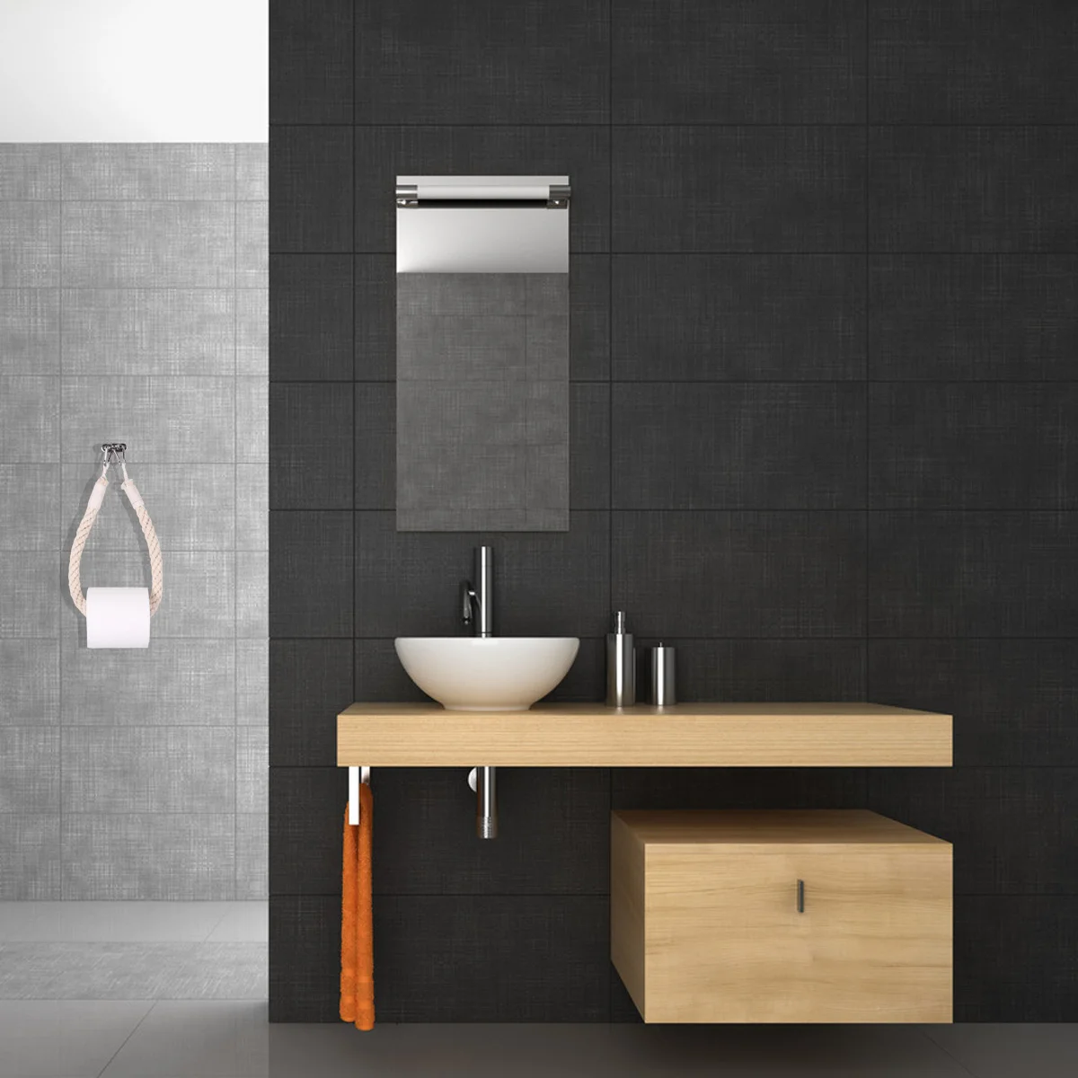 Hand Towel Holder for Bathroom Wall Mounted Towel Racks for Bathroom Paper Towel Holder for Bathroom Rope Toilet Tissue Holder
Hand Towel Holder for Bathroom Wall Mounted Towel Racks for Bathroom Paper Towel Holder for Bathroom Rope Toilet Tissue Holder