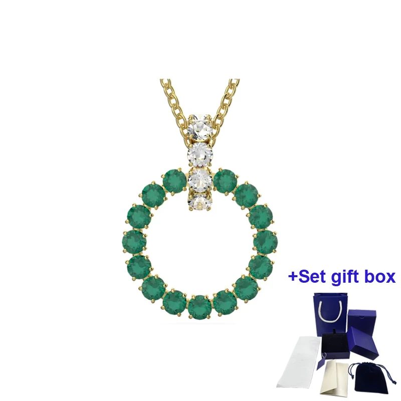 

S 2022 Newest Style High Quality Women's Green Crystal Necklace, Cariti, Millenia Festival Gift, Free Shipping