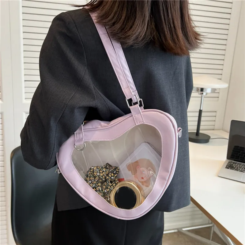 Fashion Women Love Heart Shaped Transparent Shoulder Bag PVC Clear Lady Girls Underarm Casual Daily Travel Handbag Totes Purse
Fashion Women Love Heart Shaped Transparent Shoulder Bag PVC Clear Lady Girls Underarm Casual Daily Travel Handbag Totes Purse