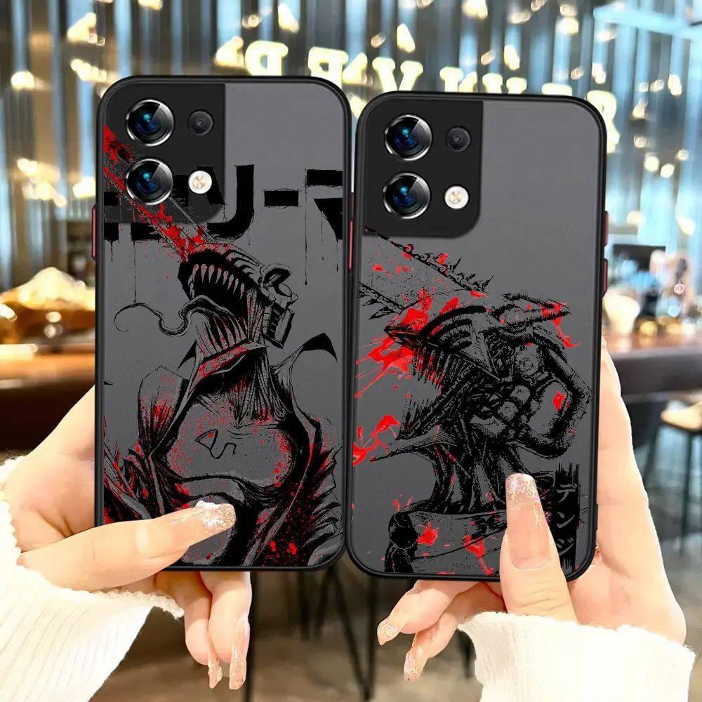 Black Anime Chainsaw Man Matte Phone Case For OPPO Reno 8 7 7Z 6Z 6 5 4 4SE 3 2 2F 2 Z Pro Plus 5G 4G Black Silicone Cover Funda
Black Anime Chainsaw Man Matte Phone Case For OPPO Reno 8 7 7Z 6Z 6 5 4 4SE 3 2 2F 2 Z Pro Plus 5G 4G Black Silicone Cover Funda