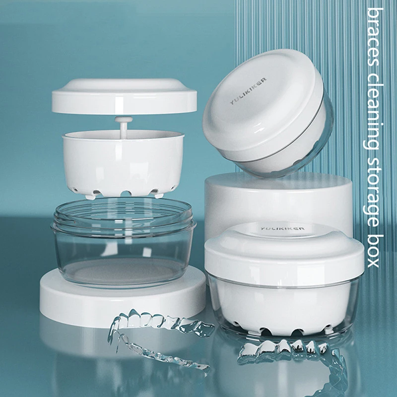 Oral Orthodontic Retainer Cleaning Case Denture Bath Box With Strainer Double Layer Braces Denture Storage Box Soaking Container
Oral Orthodontic Retainer Cleaning Case Denture Bath Box With Strainer Double Layer Braces Denture Storage Box Soaking Container