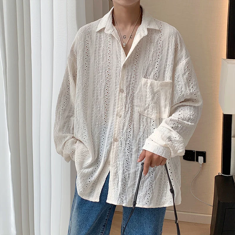 2022 Men's White Casual Hawaiian Shirts Loose Male Long Sleeve Sleeved Shirts French Cuff Mens Fashion Shirts Camisa Masculina
2022 Men's White Casual Hawaiian Shirts Loose Male Long Sleeve Sleeved Shirts French Cuff Mens Fashion Shirts Camisa Masculina