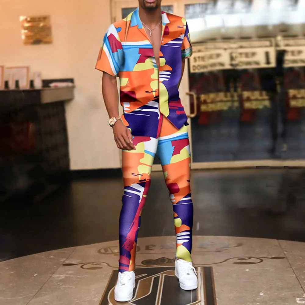 2022 African Men Short-sleeved Shirts And Trousers Two-piece Outifit Trendy Cool Red Casual Thin Suits Fashion Spring Summer
2022 African Men Short-sleeved Shirts And Trousers Two-piece Outifit Trendy Cool Red Casual Thin Suits Fashion Spring Summer