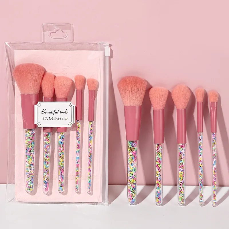 5pcs/set Pink Candy Makeup Brushes Set Professional Makeup Eyeshadow Foundation Loose Powder Brush Cosmetic Accessories Tools
5pcs/set Pink Candy Makeup Brushes Set Professional Makeup Eyeshadow Foundation Loose Powder Brush Cosmetic Accessories Tools