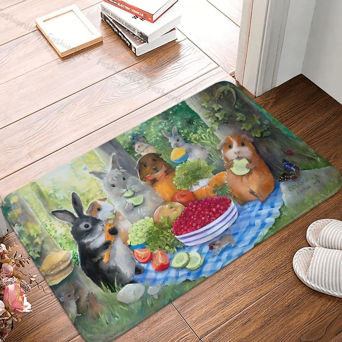 

Guinea Pig Cavia Porcellus Non-slip Doormat Picnic At Coleman's Farm Bath Kitchen Mat Welcome Carpet Indoor Pattern Decor