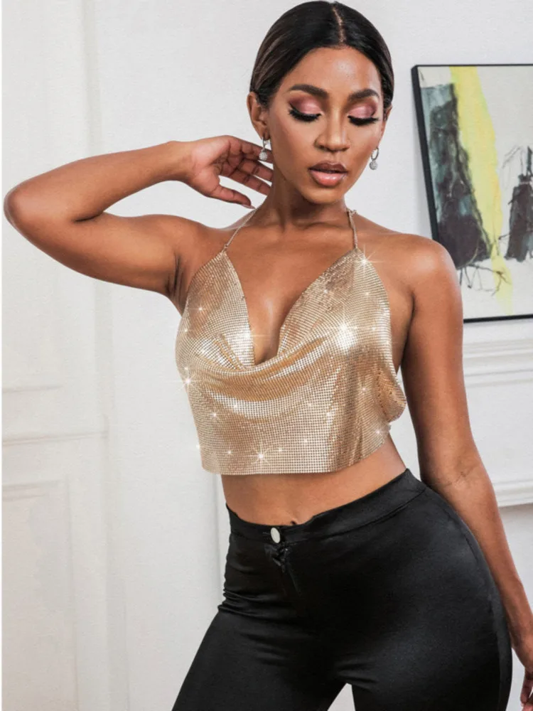 SRUBY Sexy Metal Y2k Summer Crop Top Women Beach Bralette Halter Corset Tops Night Club Party Woman Tank Top Clothes Topy Shirt
SRUBY Sexy Metal Y2k Summer Crop Top Women Beach Bralette Halter Corset Tops Night Club Party Woman Tank Top Clothes Topy Shirt