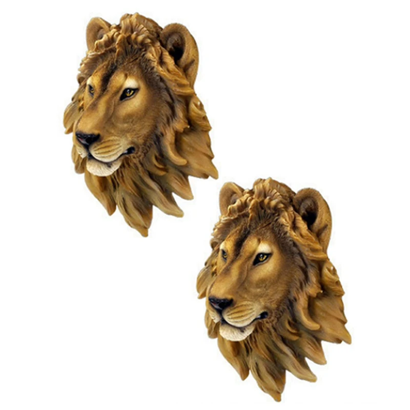 2X Wall Decoration Bar Wine Cellar Lion Head Simulation Sculpture Creative Decor Resin Craft Beast Head Wall Statue
2X Wall Decoration Bar Wine Cellar Lion Head Simulation Sculpture Creative Decor Resin Craft Beast Head Wall Statue