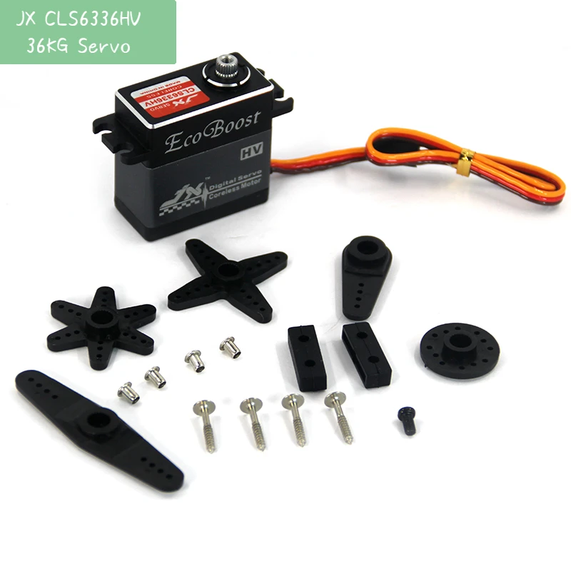 High Quality JX Ecoboost CLS6336HV 36KG Servo Large Torque 180 Degree CNC Digital Coreless Servo for RC Models Helicopter Cars
High Quality JX Ecoboost CLS6336HV 36KG Servo Large Torque 180 Degree CNC Digital Coreless Servo for RC Models Helicopter Cars