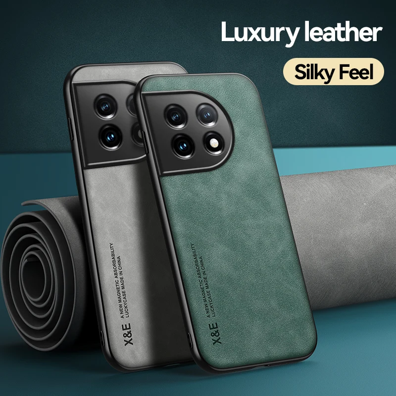Luxury Leather Case for Oneplus 11 Car Magnetic Holder Soft Silicone Edges Hard Shockproof Phone Cover for Oneplus11 One Plus 11
Luxury Leather Case for Oneplus 11 Car Magnetic Holder Soft Silicone Edges Hard Shockproof Phone Cover for Oneplus11 One Plus 11