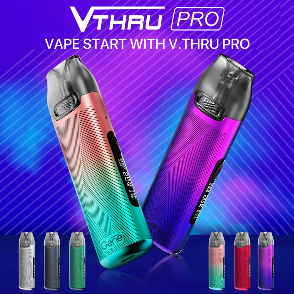 

VOOPOO V Thru Pro Pod Kit 900mAh Battery 3ml 0.7ohm 1.2ohm Resistance Pod Cartridge USB-C Charge E-Cigarette Vape Kit vaporizer