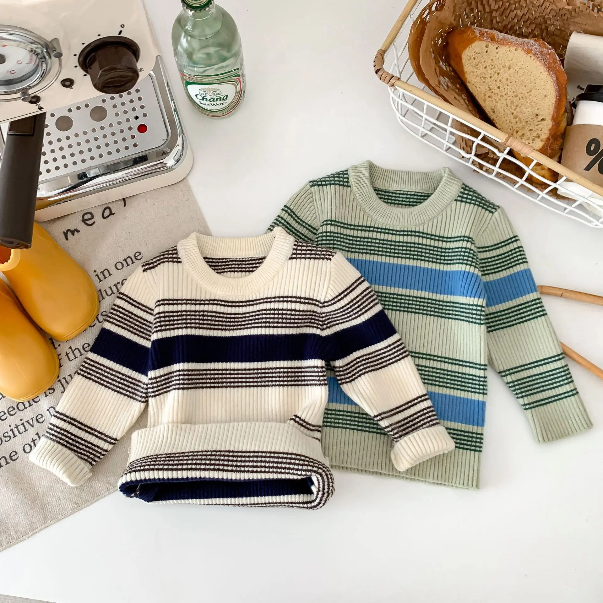 Осень 2023, Свитера для маленьких мальчиков, Хлопковые вязаные полосатые пуловеры с длинным рукавом, топы для новорожденных мальчиков, универсальное искусство
Осень 2023, Свитера для маленьких мальчиков, Хлопковые вязаные полосатые пуловеры с длинным рукавом, топы для новорожденных мальчиков, универсальное искусство